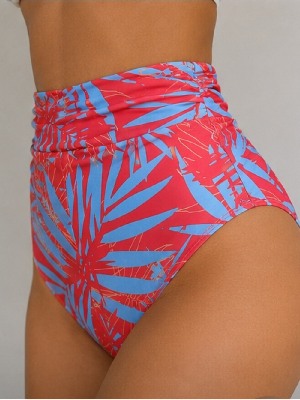 Salt Life Coral Tropical Swim High Waist Bottom New X Small